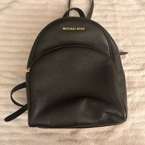 Michael Kors Black Leather Backpack